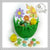 Machine embroidery in the hoop ITH Easter treat holder