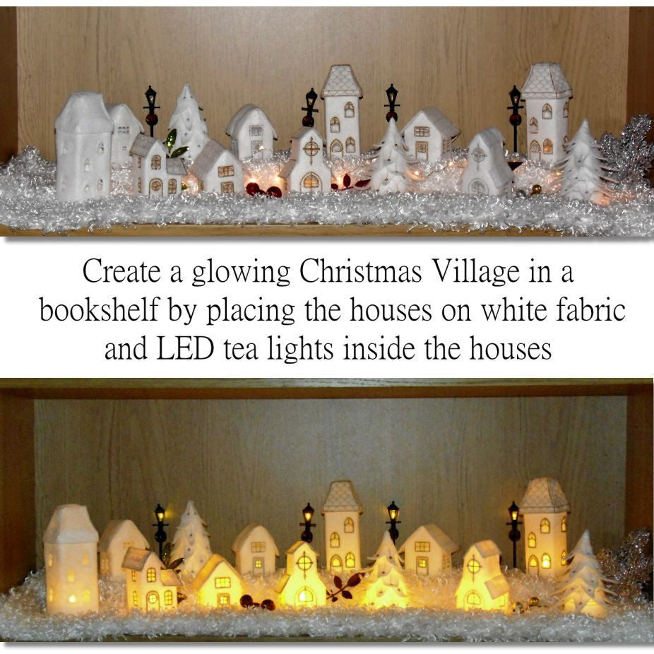 Machine embroidery in the hoop ITH Christmas Village