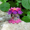 Machine embroidery in the hoop ITH enchanted forest felt mushroom tea light fairy house