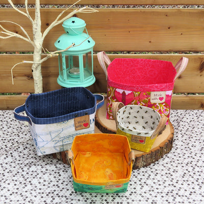 StitchSoup Machine Embroidery in the hoop ITH Fabric Baskets