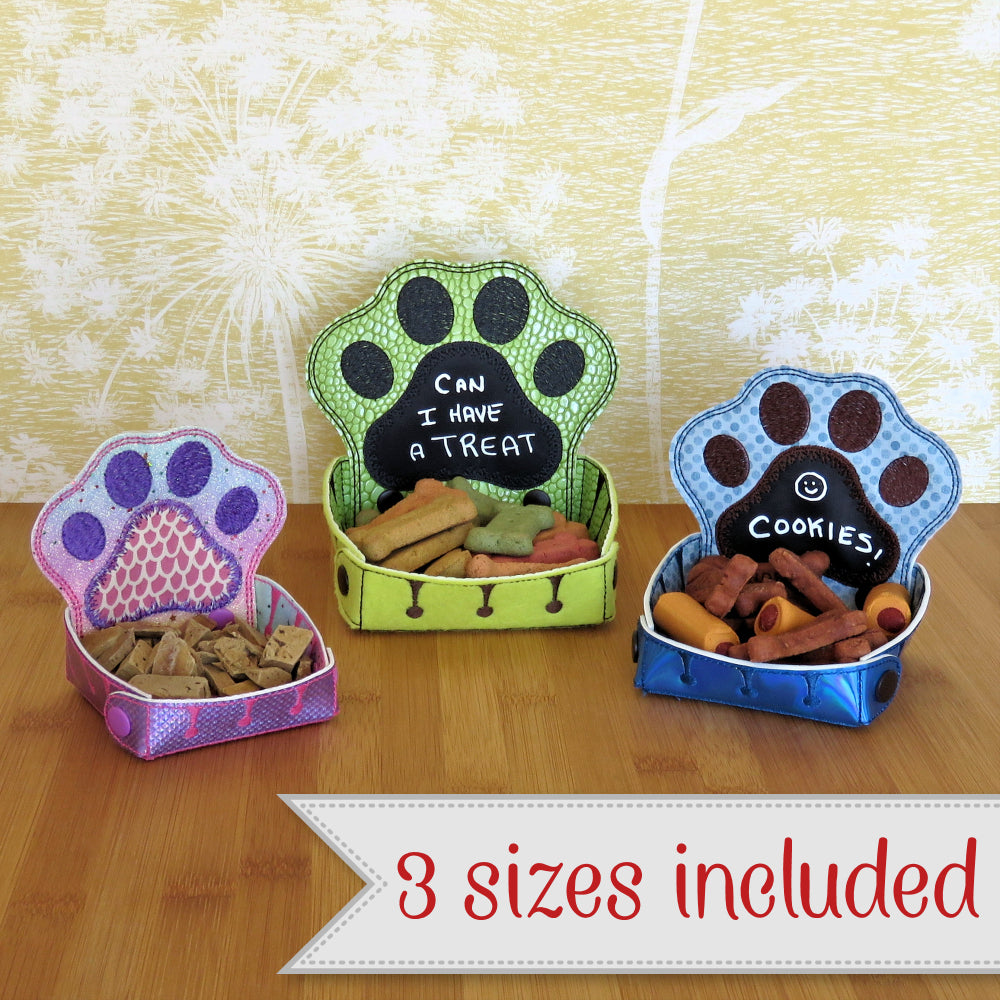 StitchSoup Machine Embroidery in the hoop ITH Dog treat bowls