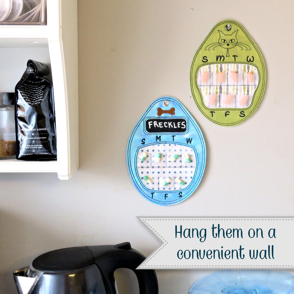 StitchSoup Machine Embroidery in the hoop ITH Pet Pill Pockets