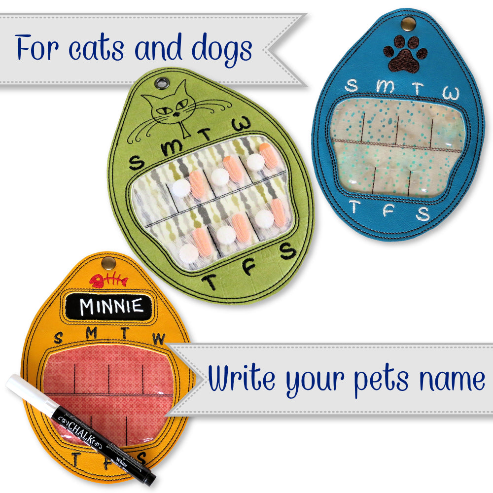 StitchSoup Machine Embroidery in the hoop ITH Pet Pill Pockets