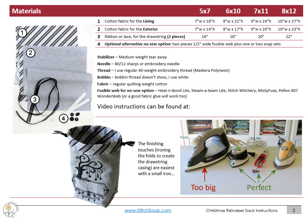 Christmas Reindeer Sacks