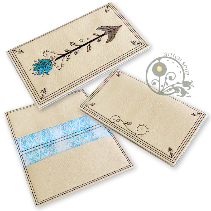 StitchSoup Machine Embroidery In the Hoop (ITH) Checkbook Cover