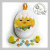 Machine embroidery in the hoop ITH Easter treat holder