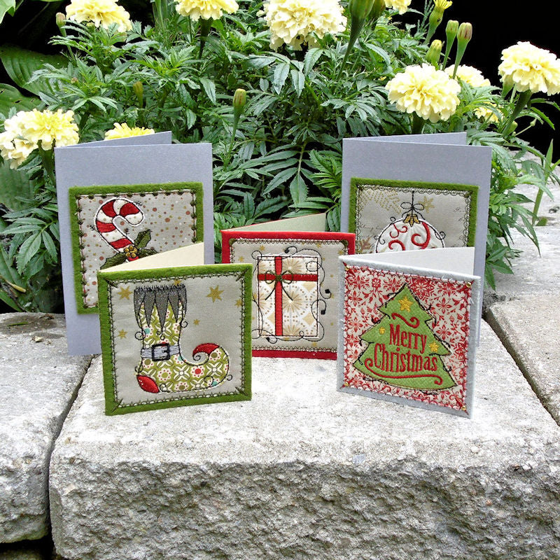 Machine embroidery in the hoop ITH Christmas cards
