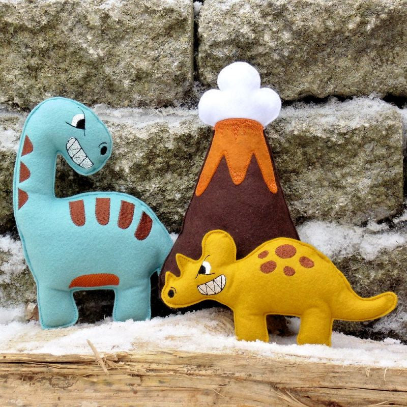 Stuffed Felt Dinosaurs