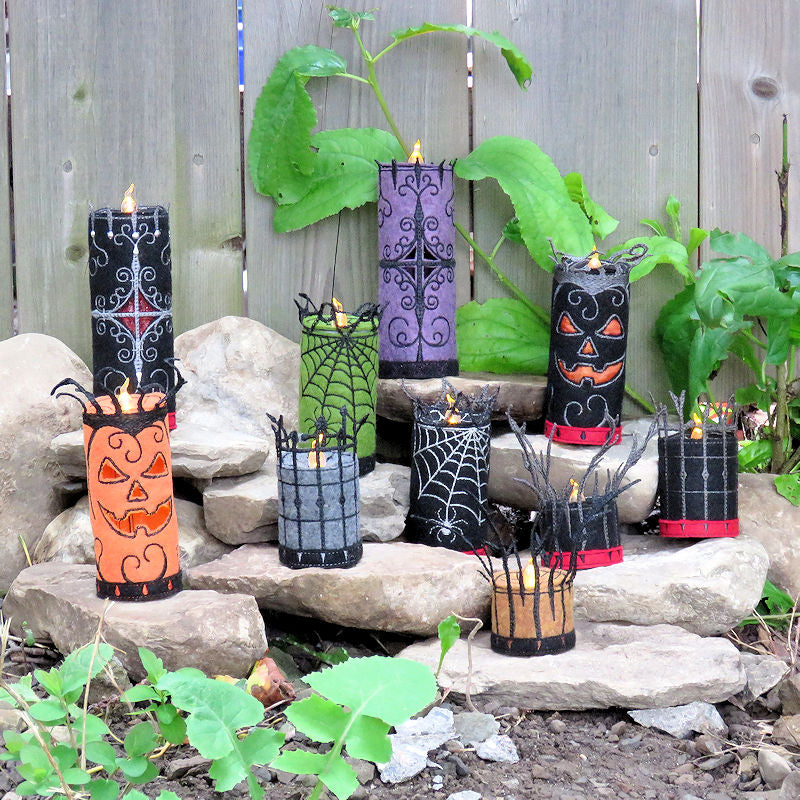 StitchSoup Machine Embroidery in the hoop (ITH) Halloween Candles
