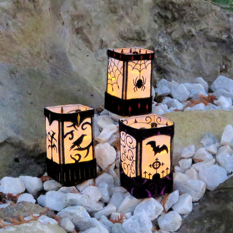 StitchSoup machine embroidery in the hoop ITH lantern