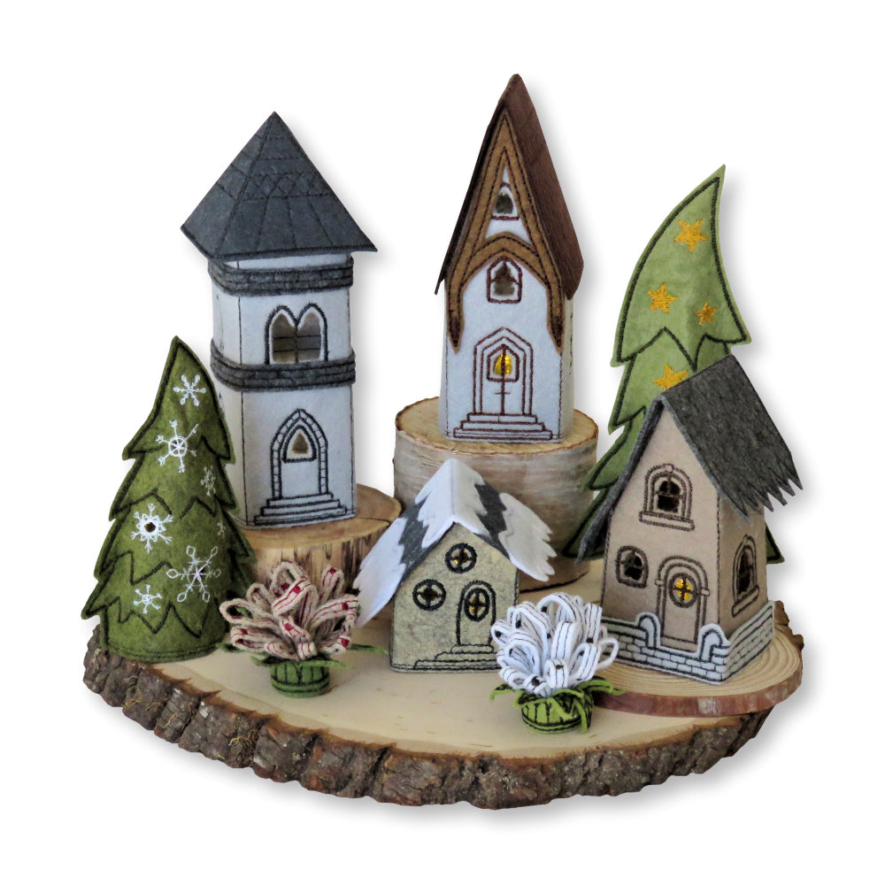 StitchSoup Machine Embroidery In the Hoop (ITH) Old Town Village