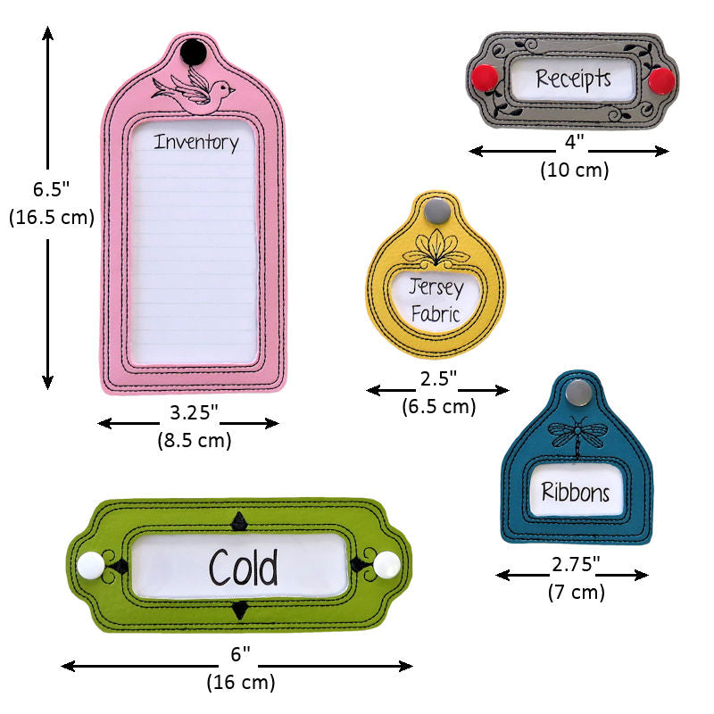 StitchSoup Machine Embroidery In the Hoop (ITH) snap tags