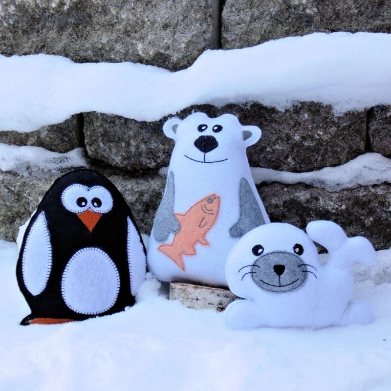 Stuffed Felt Arctic Animals