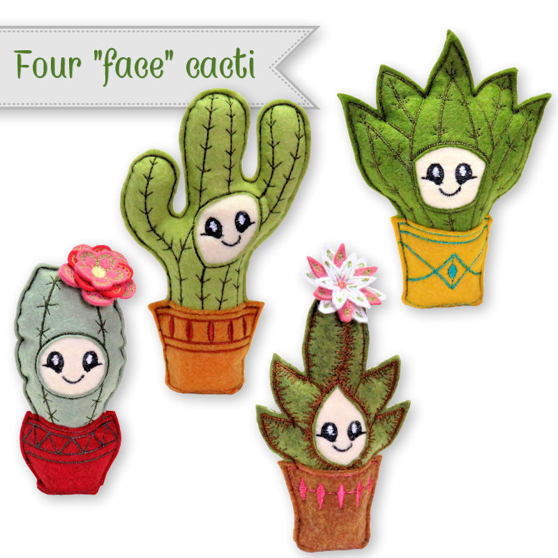 StitchSoup Machine Embroidery In the Hoop (ITH) stuffed cactus