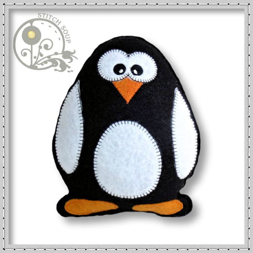 Party Penguin Hoop Hand Embroidery Pattern