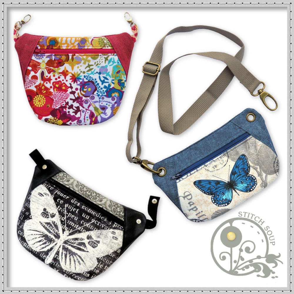 StitchSoup Machine Embroidery in the hoop ITH Waist Bags Hip Bags