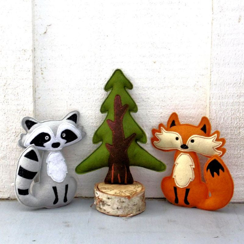 Stuffed Felt Woodland Animals