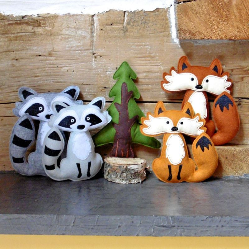 Stuffed Felt Woodland Animals