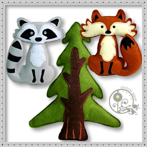 Stuffed Felt Woodland Animals