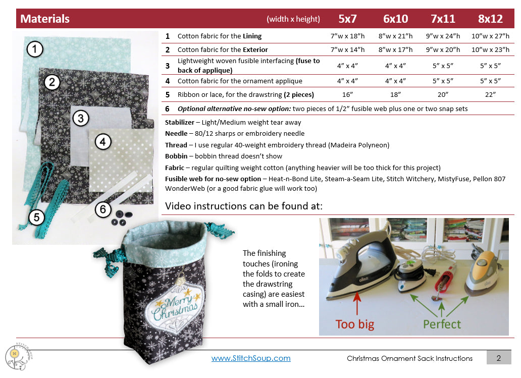 Christmas Ornament Sacks